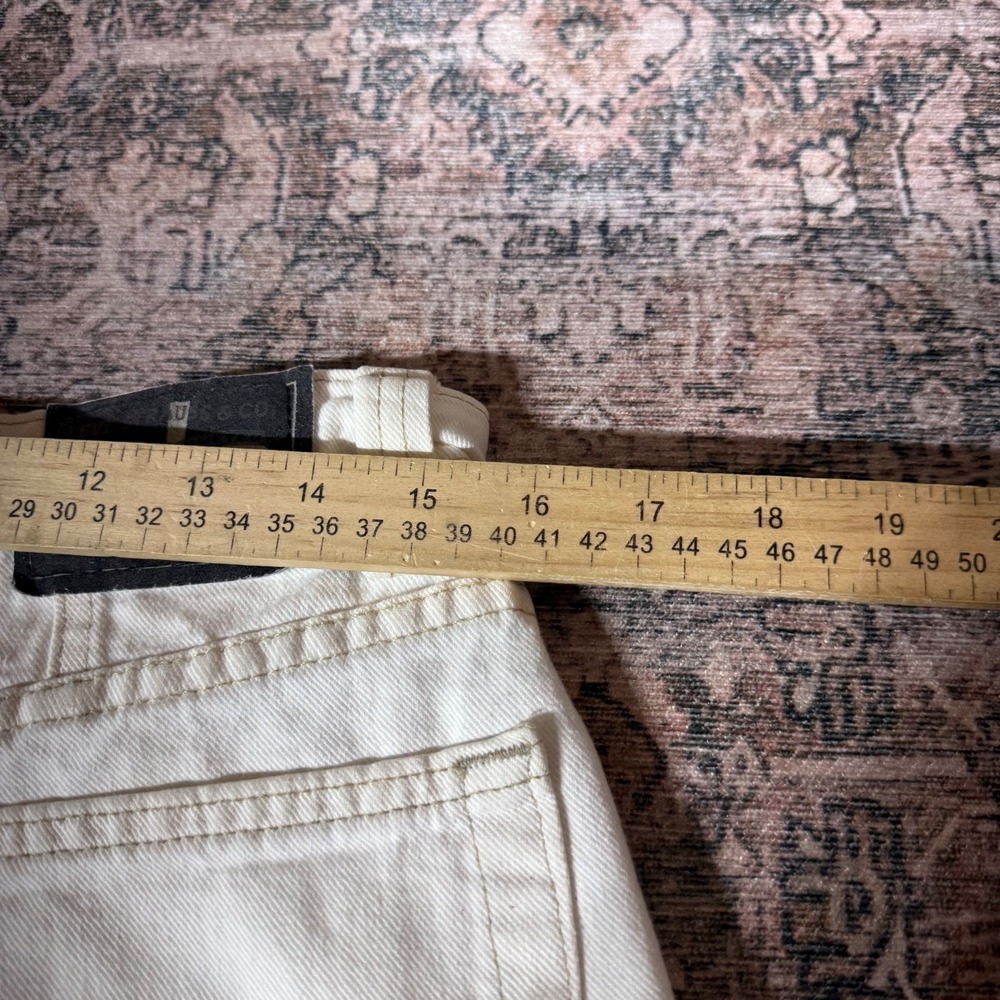 Rare 90s Levi's Sample Garment‎ Shorts White Denim USA Made Men's 32 Scovill Zip - Picture 3 of 10